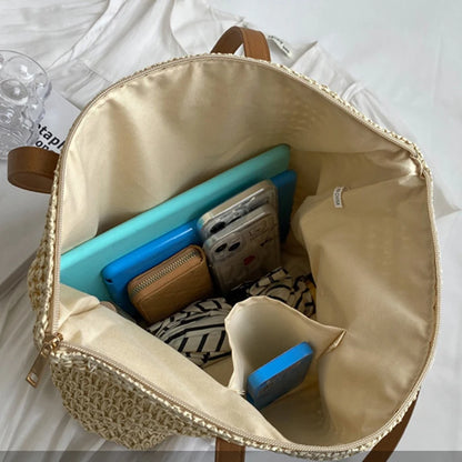 THE HAMPTONS WOVEN TOTE