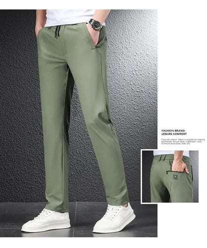 James Ice Silk Casual Pants