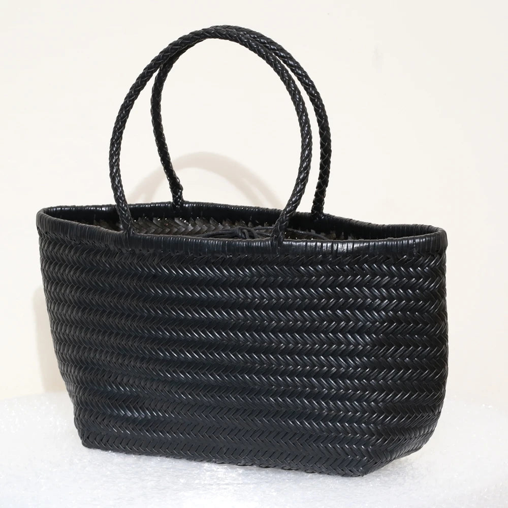 Charlotte Woven Cowhide Tote