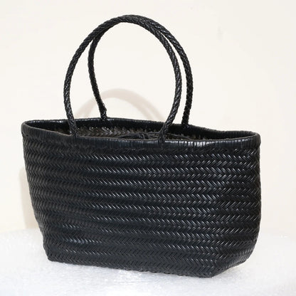 Charlotte Woven Cowhide Tote