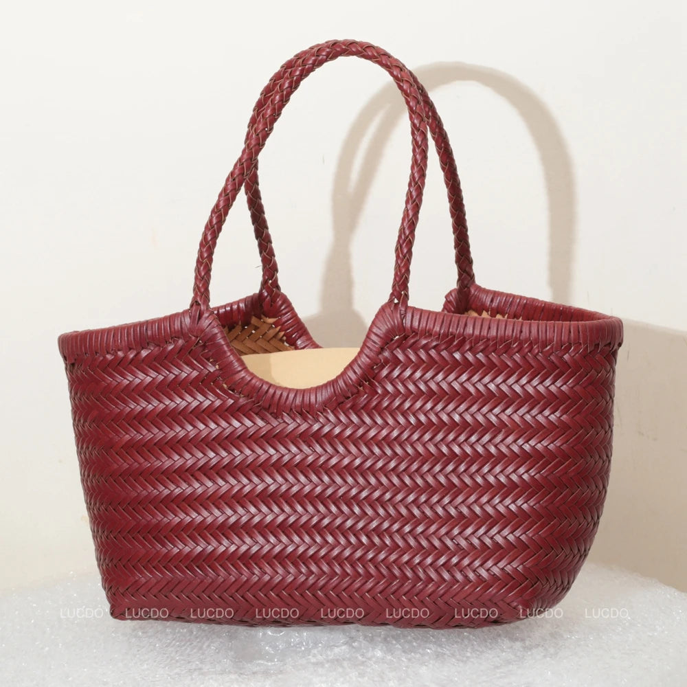 Charlotte Woven Cowhide Tote