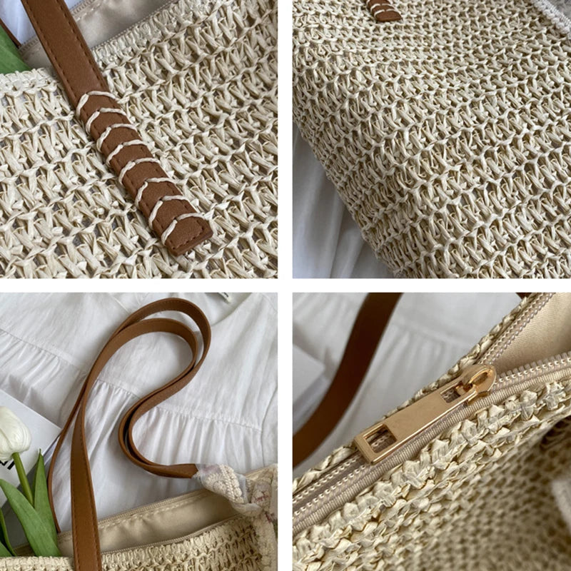 THE HAMPTONS WOVEN TOTE