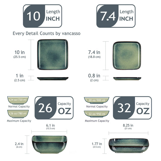 SternGlaze Green Dinnerware Set