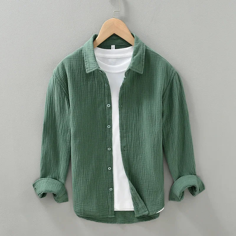 HENRY GAUZE COTTON SHIRT