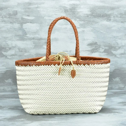 Charlotte Woven Cowhide Tote