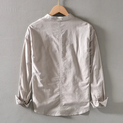 JASON LINEN MANDARIN SHIRT