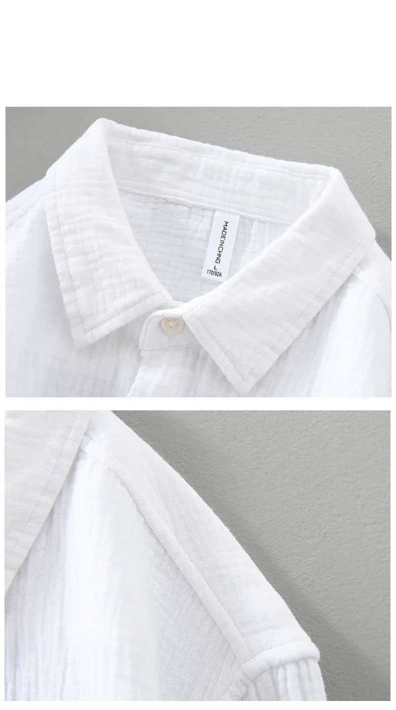 HENRY GAUZE COTTON SHIRT