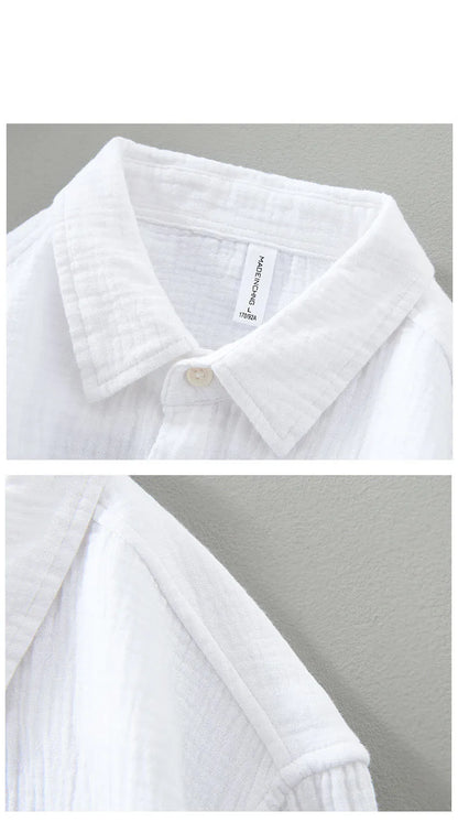 HENRY GAUZE COTTON SHIRT
