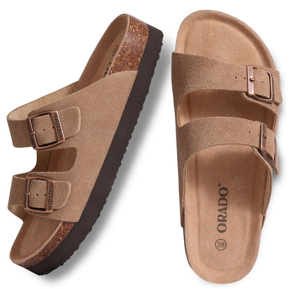 Kidmi Women’s Suede Buckle Sandals