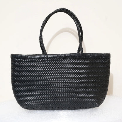 Charlotte Woven Cowhide Tote