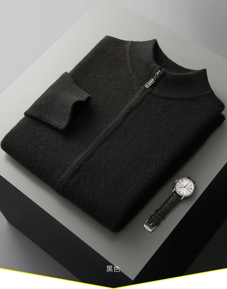 ALPINE ZIP MERINO WOOL CARDIGAN