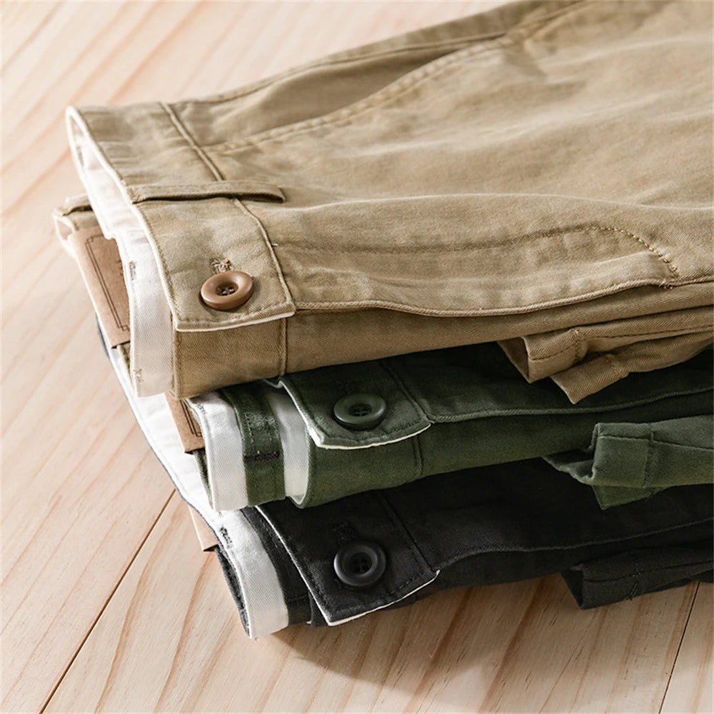 EDWARD CASUAL COTTON CARGO SHORTS
