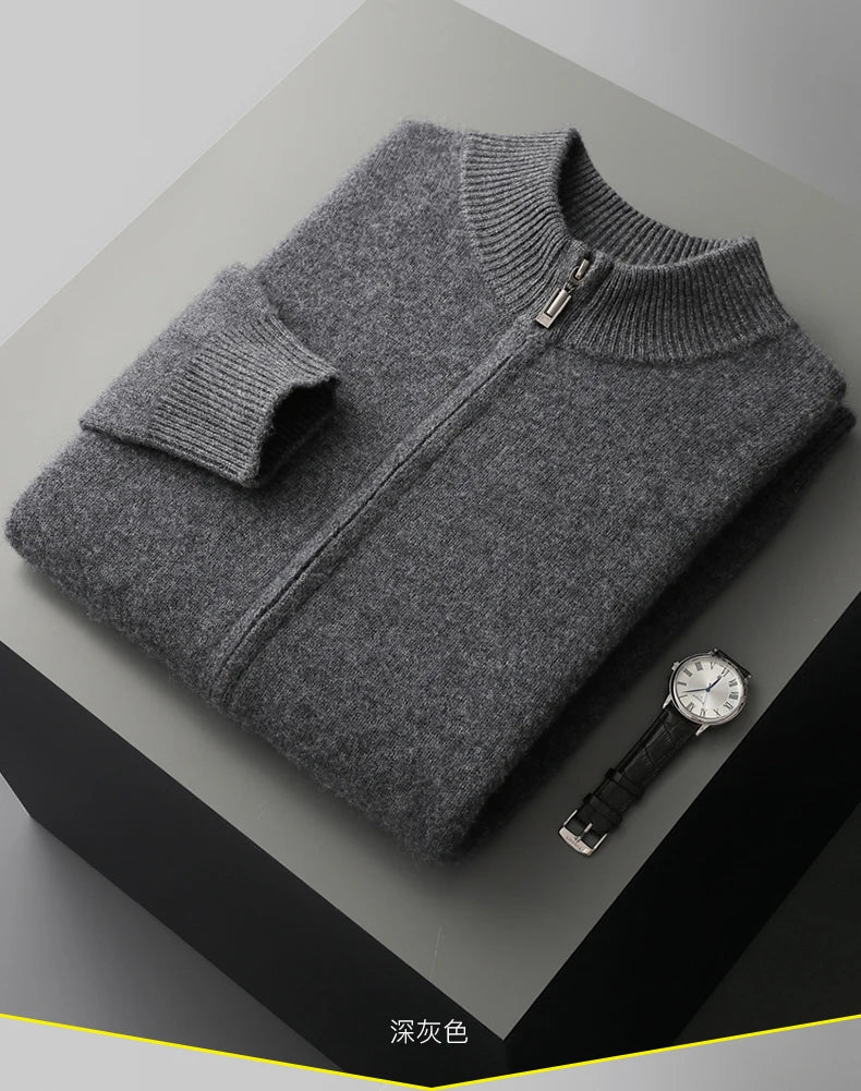 ALPINE ZIP MERINO WOOL CARDIGAN