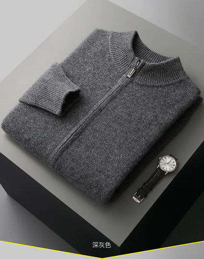 ALPINE ZIP MERINO WOOL CARDIGAN