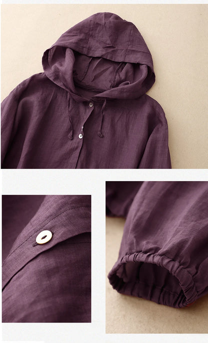 MIRA LINEN HOODIE