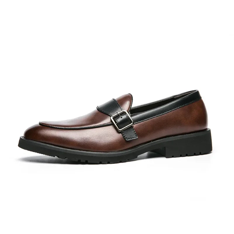 Theo Crest Leather Loafers
