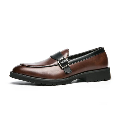 Theo Crest Leather Loafers