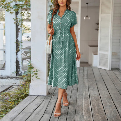 The Portofino Polka Dot Midi Dress