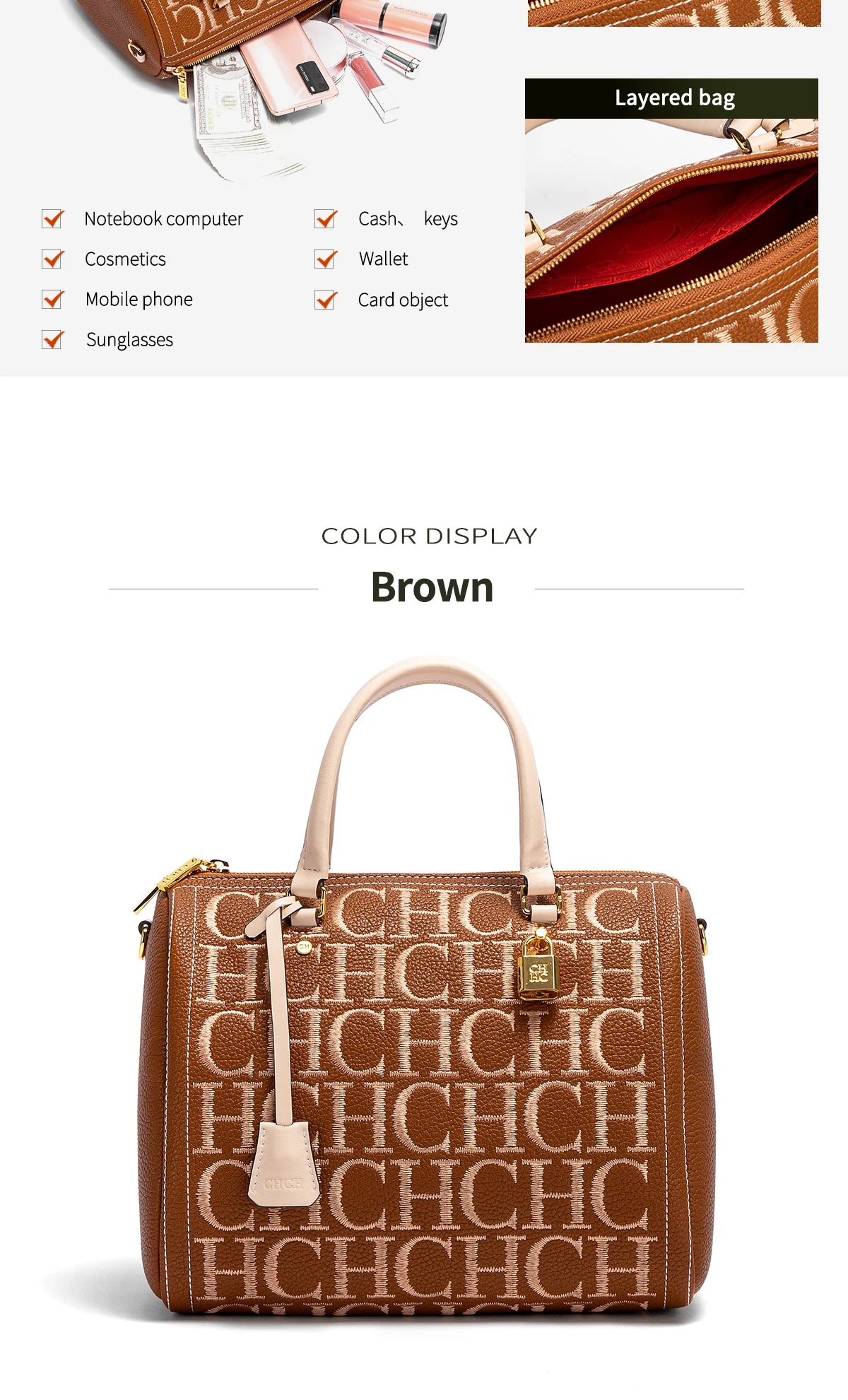 Charlotte Lettered Baguette Bag