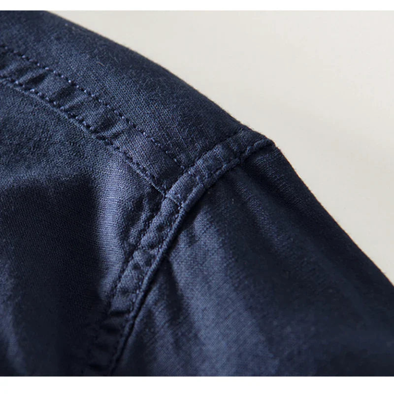 JASON LINEN MANDARIN SHIRT