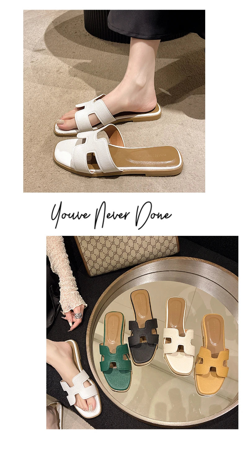 KATE LATEX FLAT SANDALS