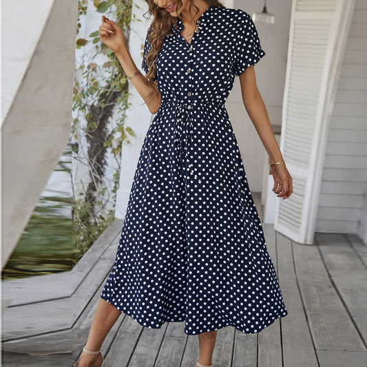 The Portofino Polka Dot Midi Dress