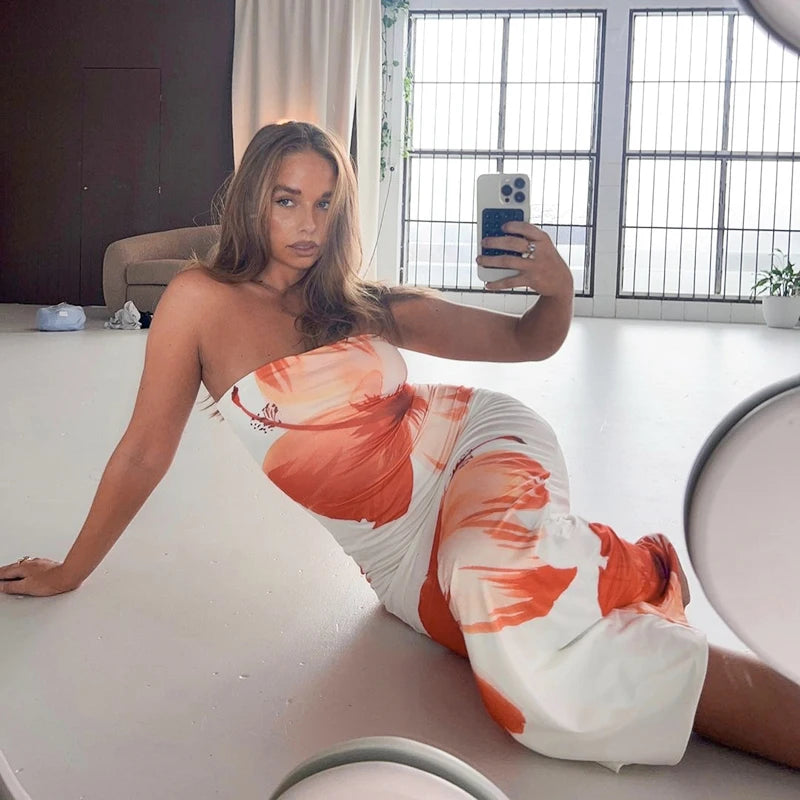 BELLA’S STRAPLESS BLOOM MAXI