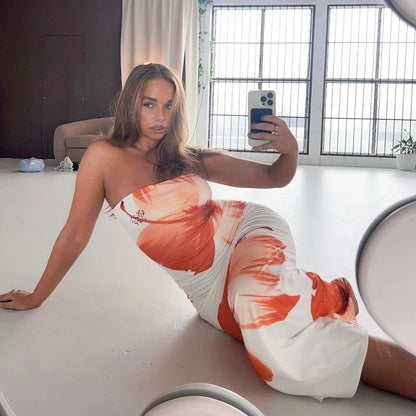 BELLA’S STRAPLESS BLOOM MAXI