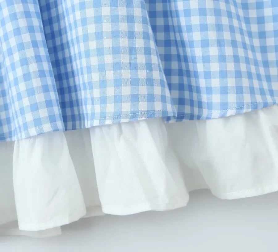 Sienna Blue Plaid Midi Dress