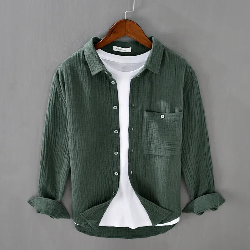 HENRY GAUZE COTTON SHIRT