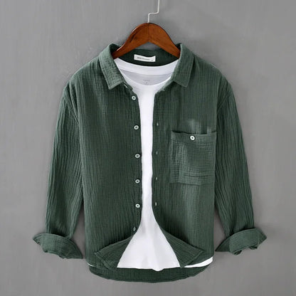 HENRY GAUZE COTTON SHIRT