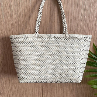 Charlotte Woven Cowhide Tote