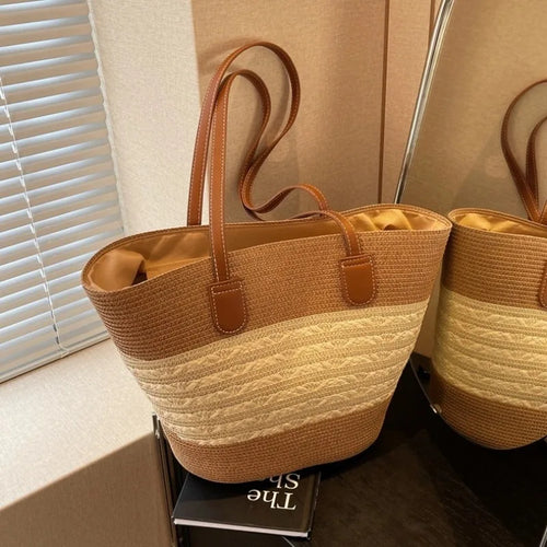 ADWOA STRAW SHOULDER BAG