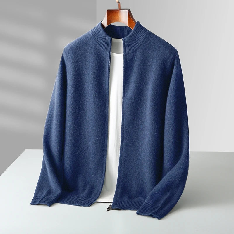 ALPINE ZIP MERINO WOOL CARDIGAN