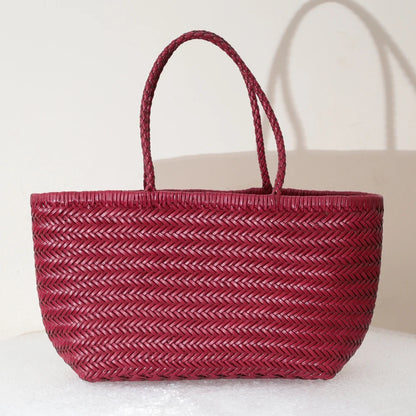 Charlotte Woven Cowhide Tote