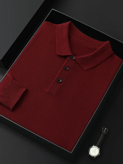 MERINO WOOL POLO KNIT