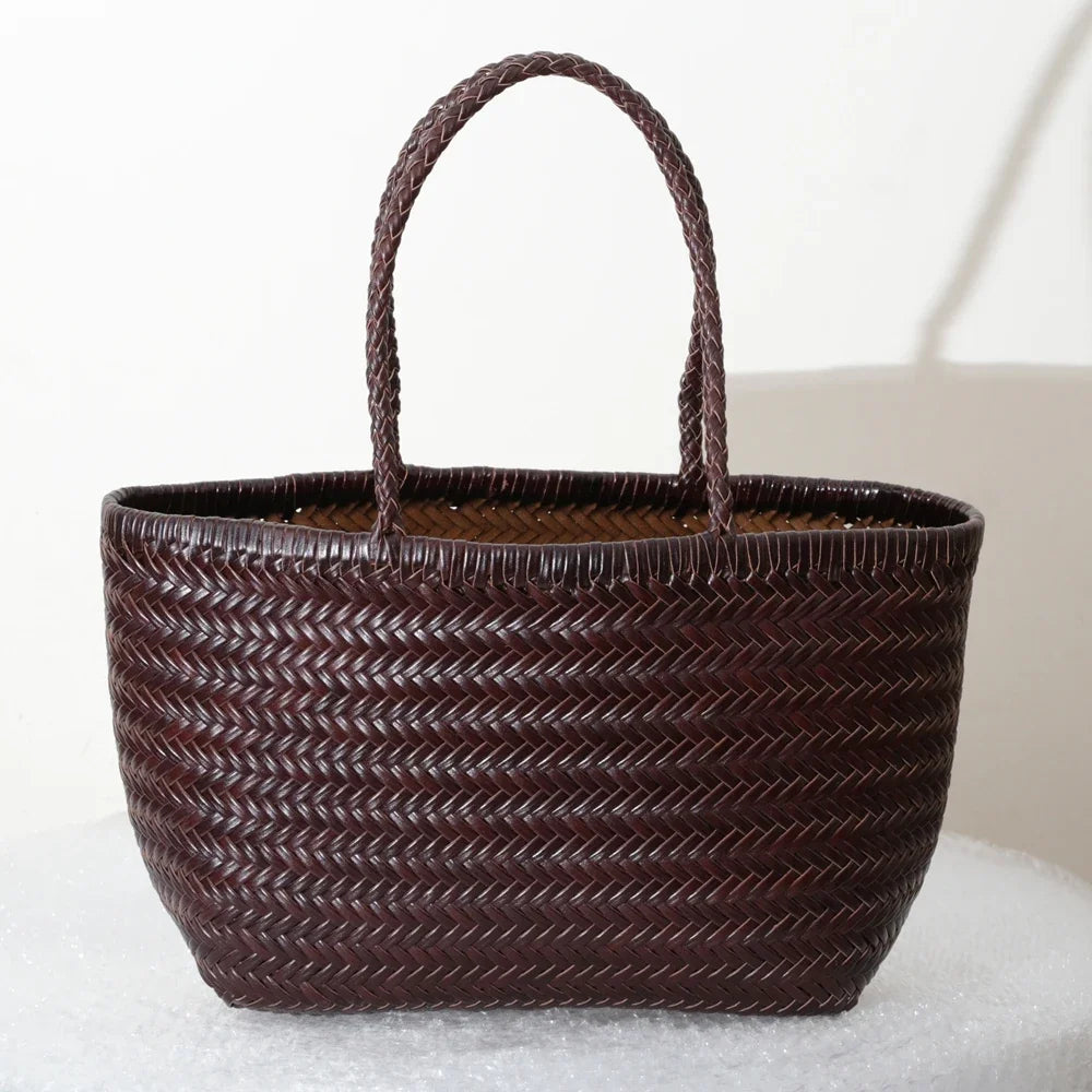 Charlotte Woven Cowhide Tote