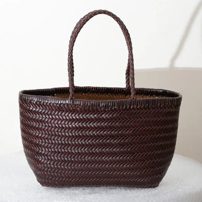 Charlotte Woven Cowhide Tote