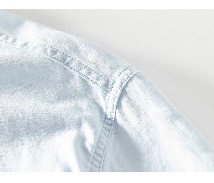 JASON LINEN MANDARIN SHIRT