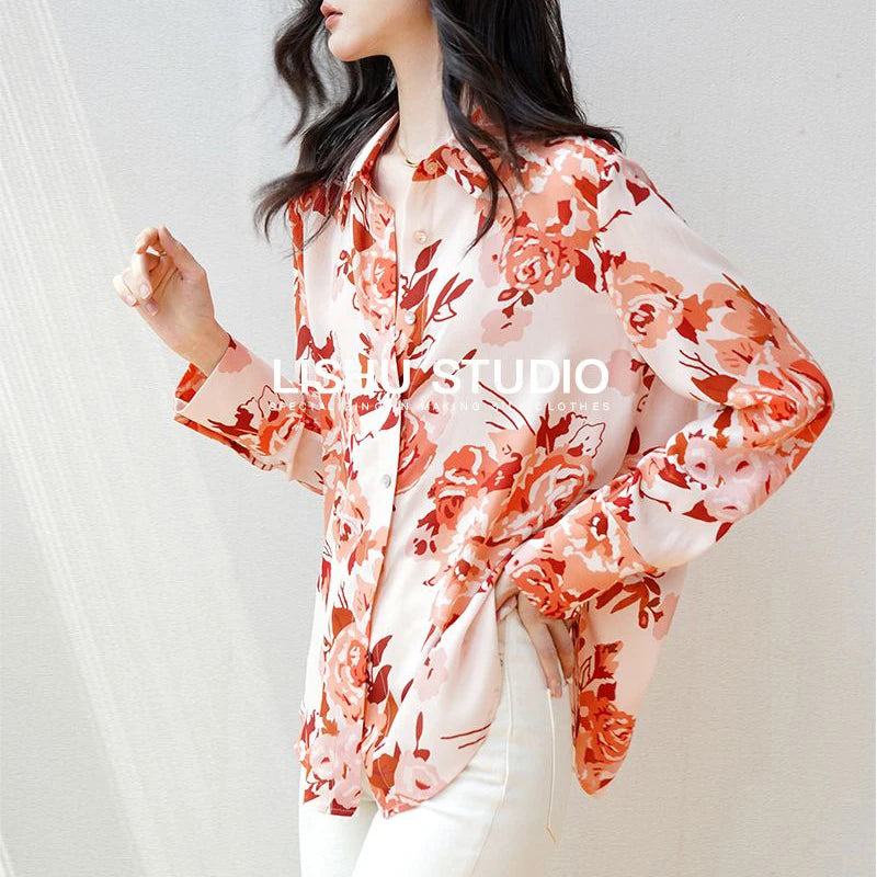 Elegant Floral Print Blouse