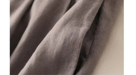 COTTON LINEN STRAIGHT BEACH PANTS