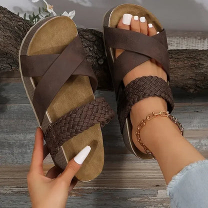 Luna Cross Slide Sandals
