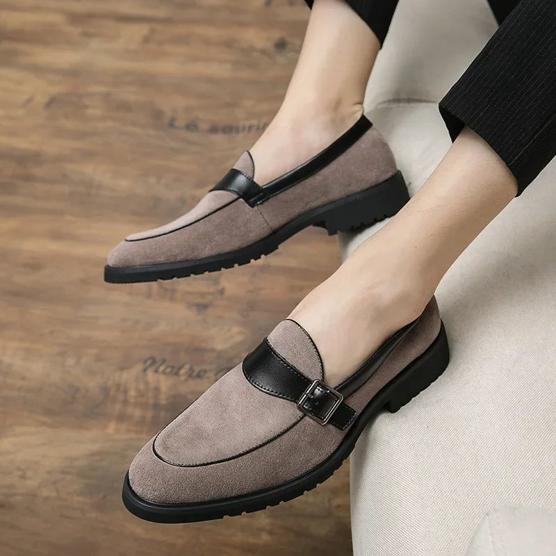 Theo Crest Leather Loafers