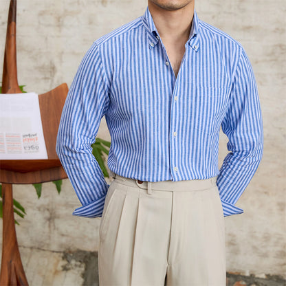 MR. DEER LINEN STRIPED SHIRT
