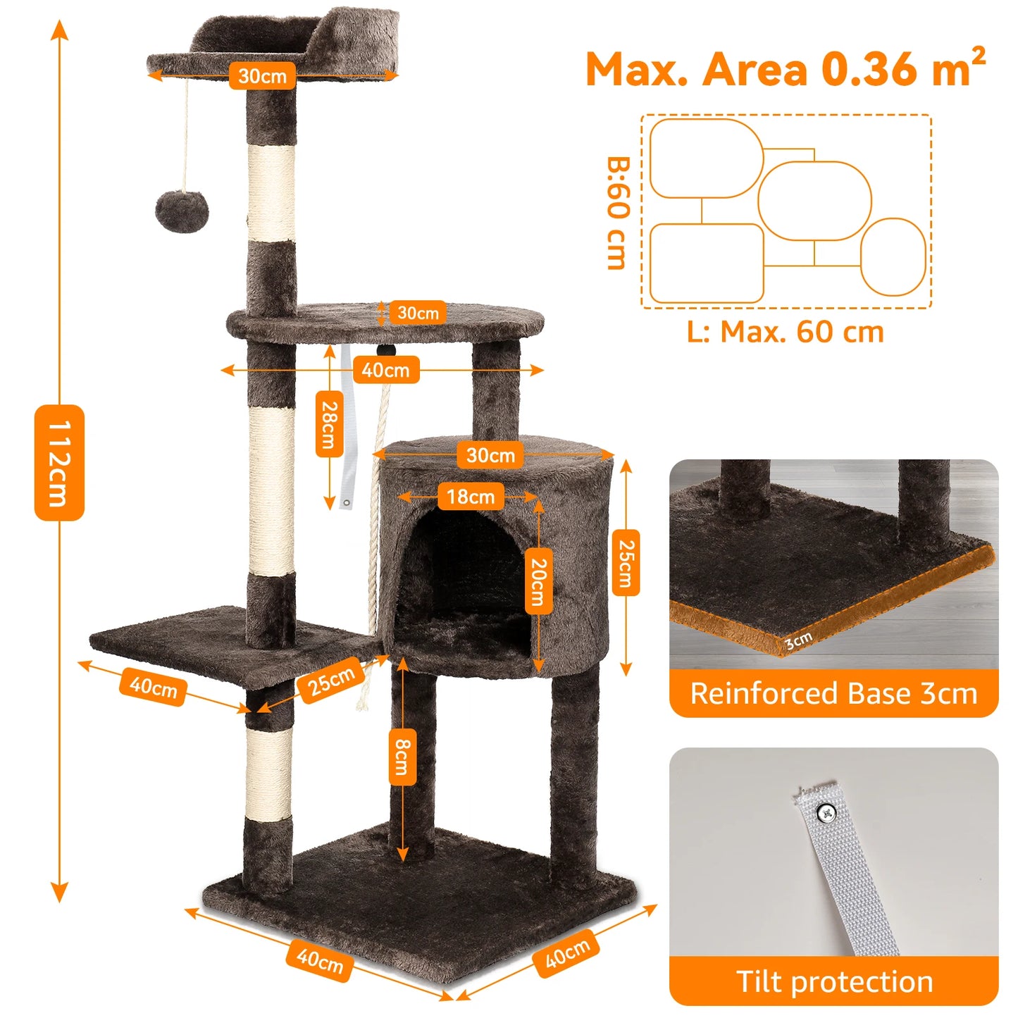 ClimbNest Multi-Level Cat Tower