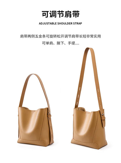 CLARISSA LEATHER TOTE BAG
