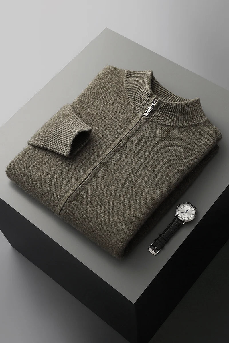 ALPINE ZIP MERINO WOOL CARDIGAN