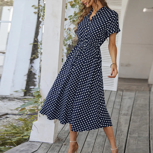 The Portofino Polka Dot Midi Dress