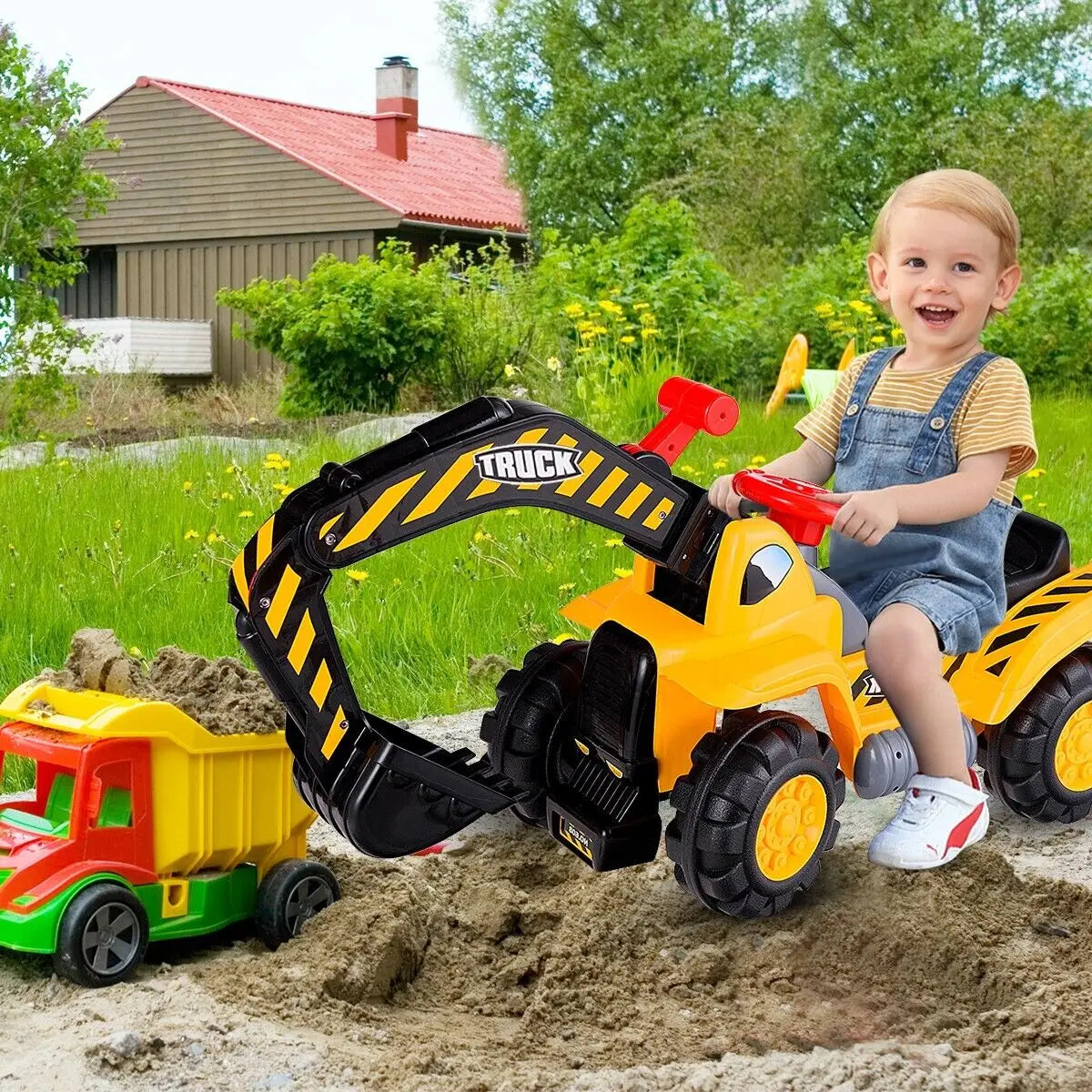 🚜LittleDigger Ride-On Excavator Toy