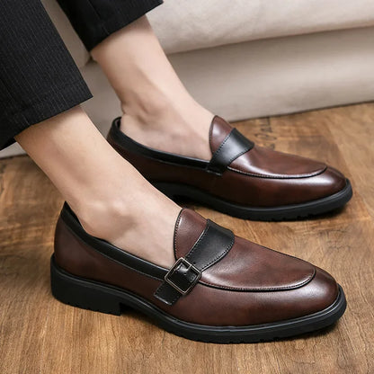 Theo Crest Leather Loafers
